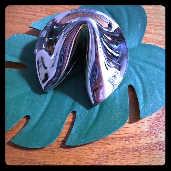 Other - Silver fortune cookie jewelry or keepsake box New